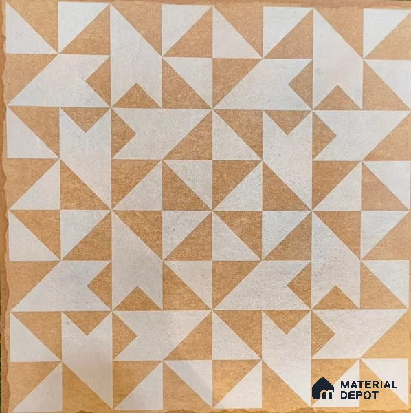 TL 05755 B Golden Highlighter 398x398 mm Matte Finish Vitrified Parking Tile -12 mm (Random Design) (Sample)
